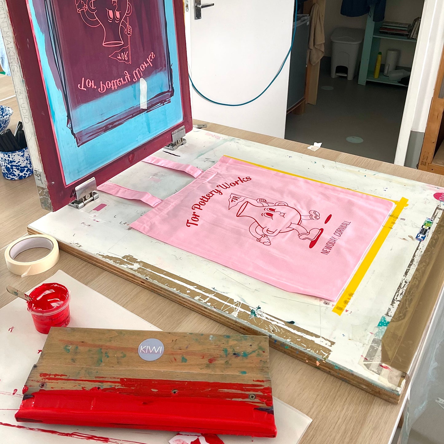 Pink Tor Pottery Works Tote Bag