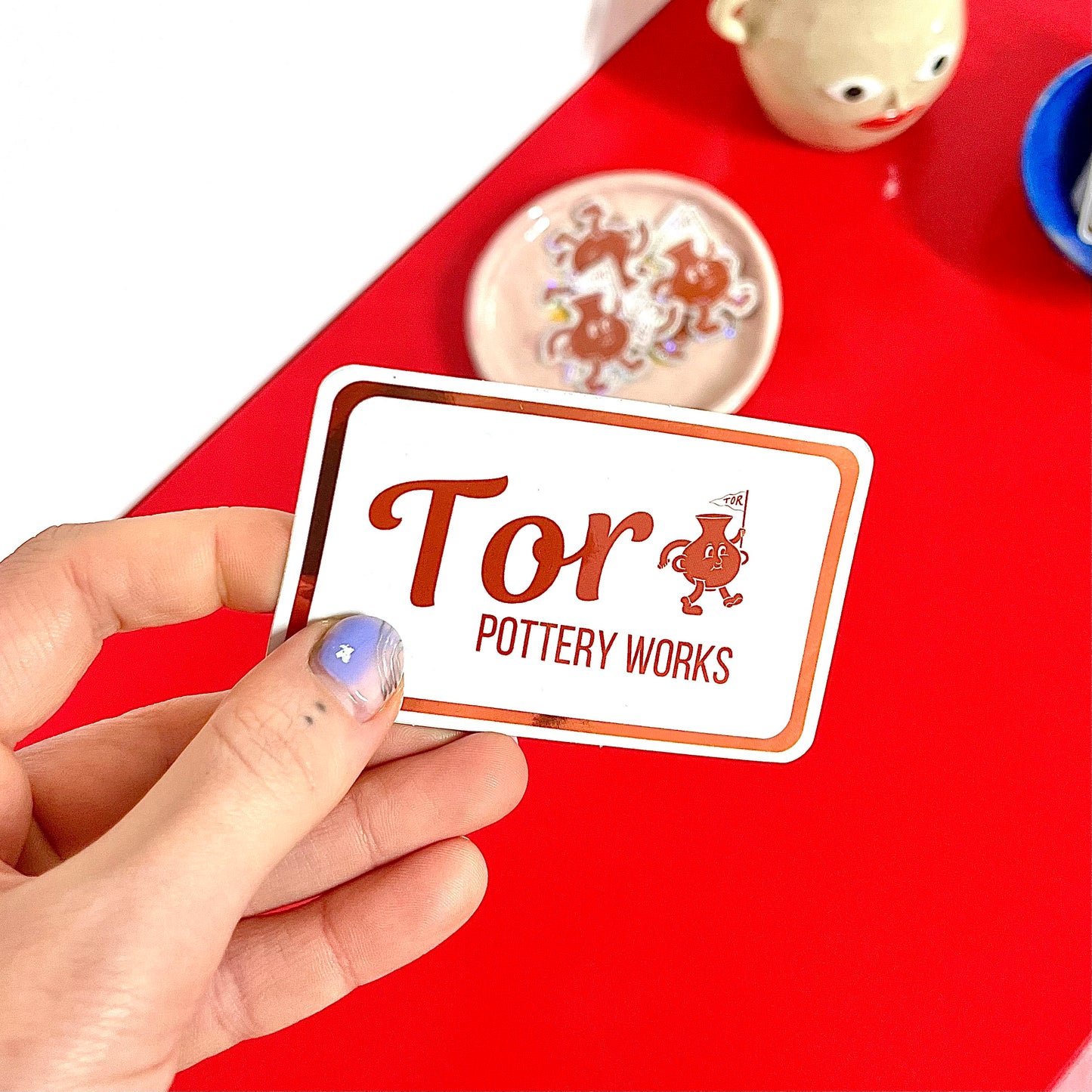 Tor Pottery Works Logo Sticker