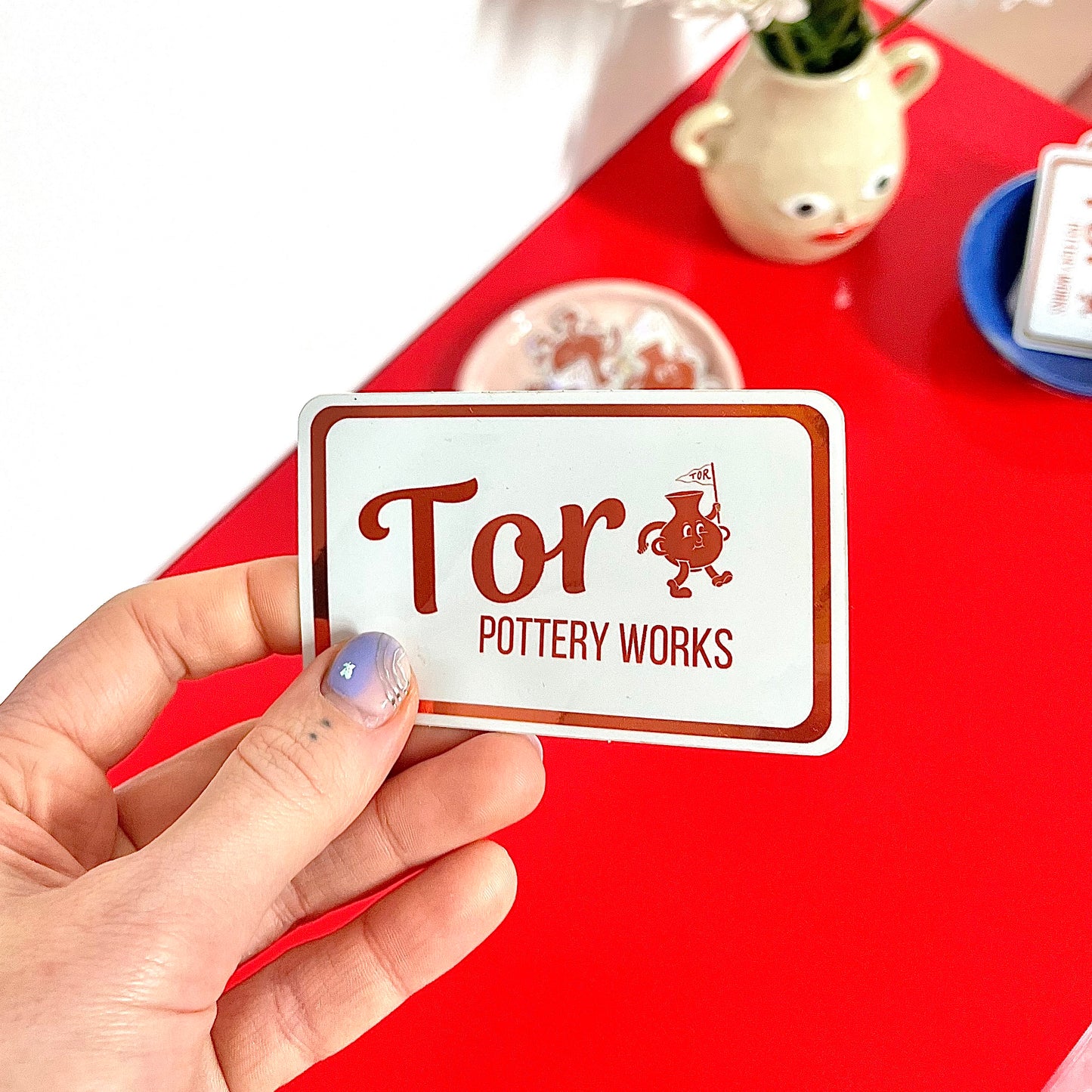 Tor Pottery Works Logo Sticker
